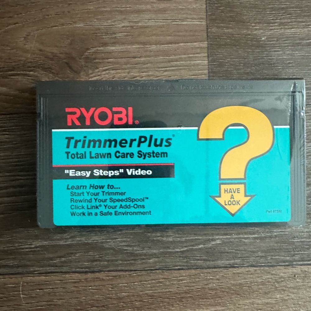 New Vintage Ryobi Trimmer Plus “Easy Steps” VHS Tape